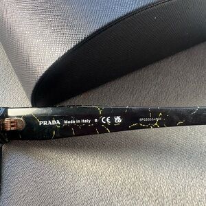 Prada Black and Gold Sunglasses